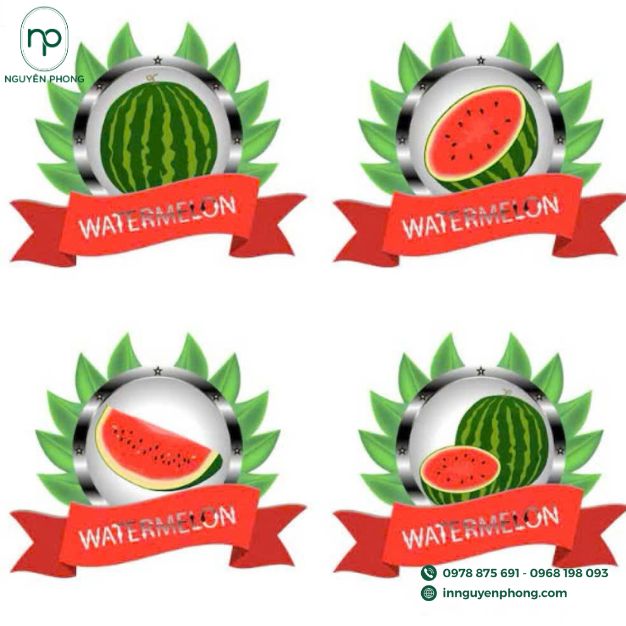 mẫu sticker dưa hấu 2